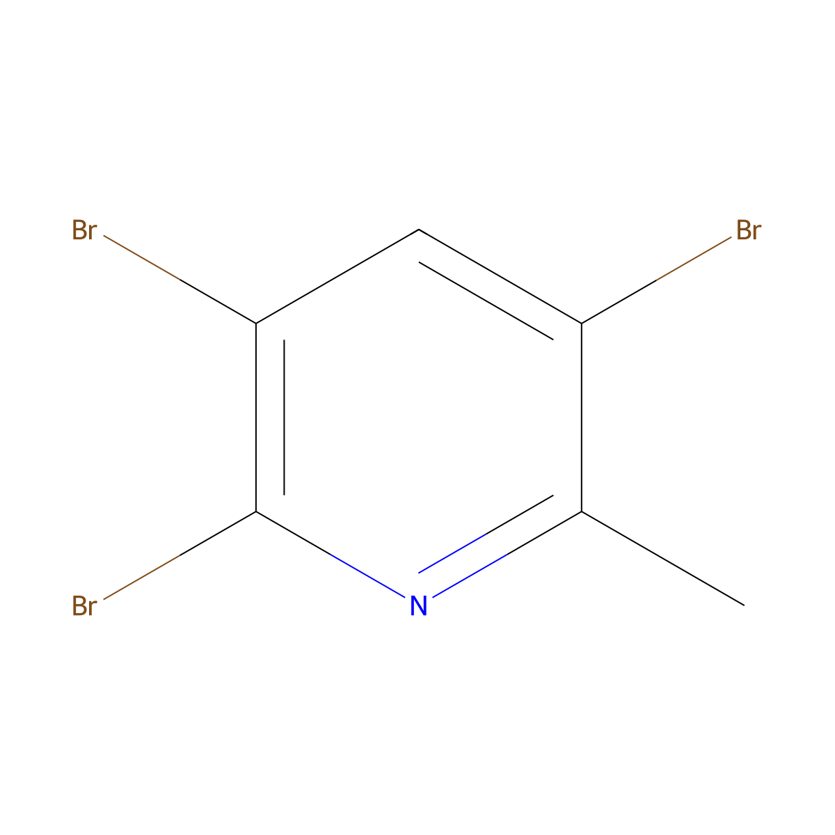 2,3,5-Tribromo-6-methylpyridine molecular structure, CAS 3430-15-7