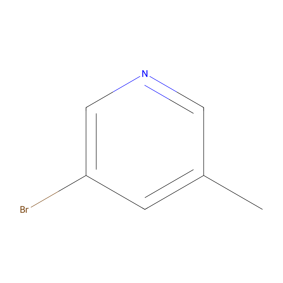 3-Bromo-5-methylpyridine molecular structure, CAS 3430-16-8