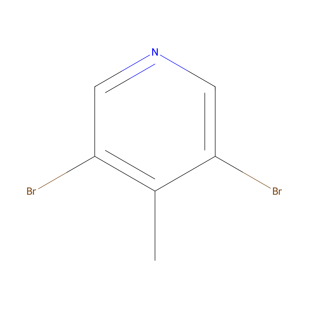 3,5-Dibromo-4-methylpyridine molecular structure, CAS 3430-23-7