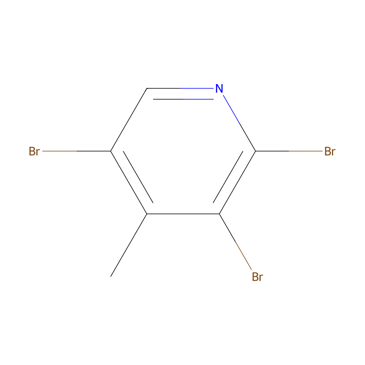 2,3,5-Tribromo-4-methylpyridine molecular structure, CAS 3430-25-9