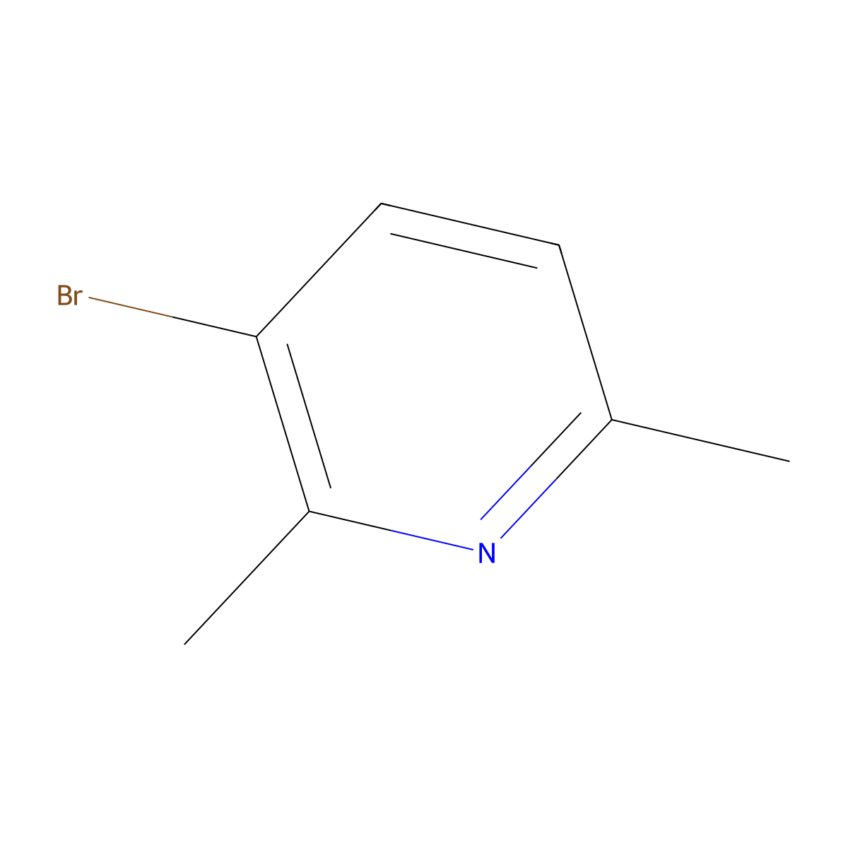 3-Bromo-2,6-dimethylpyridine molecular structure, CAS 3430-31-7