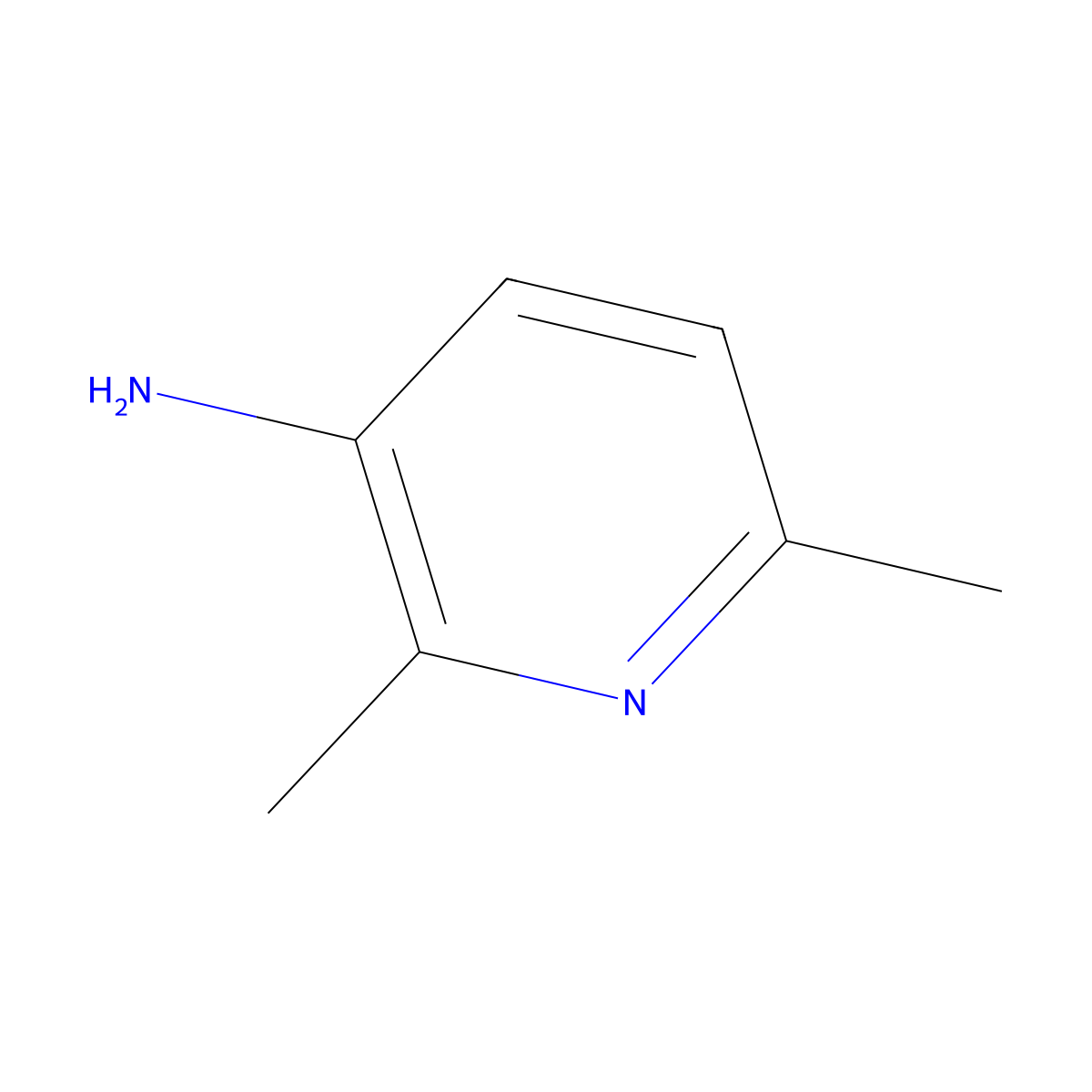 2,6-Dimethyl-3-pyridylamine molecular structure, CAS 3430-33-9