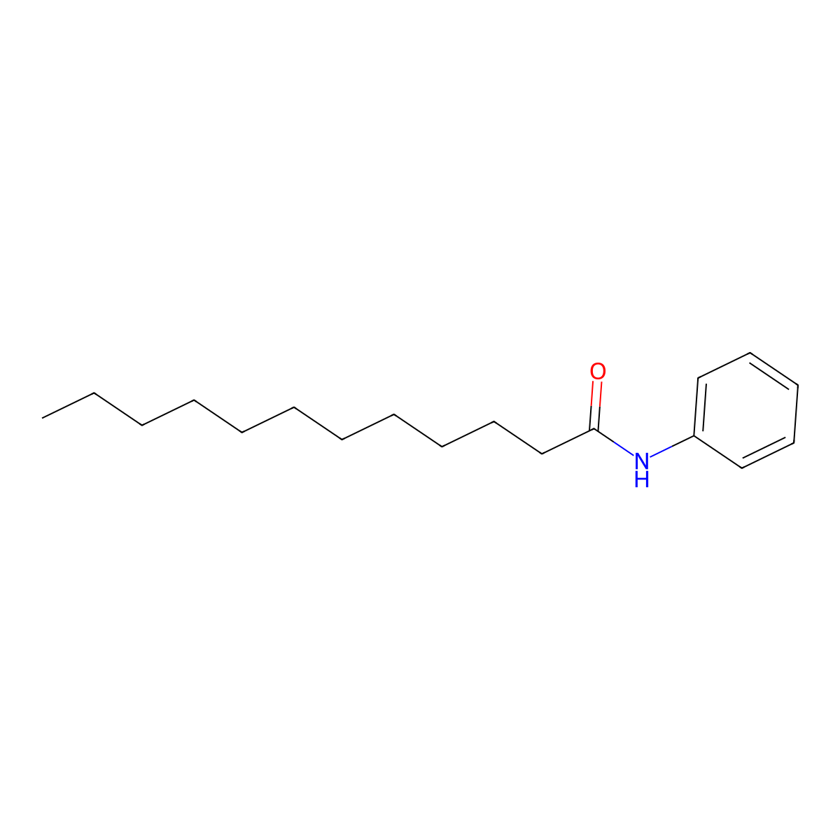 N-Phenyldodecanamide molecular structure, CAS 3430-95-3