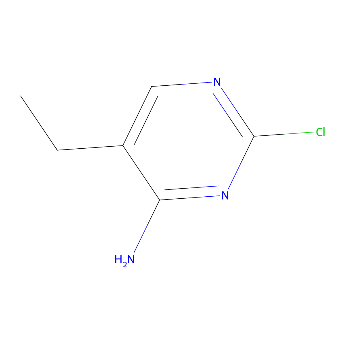 2-Chloro-4-amino-5-ethylpyrimidine molecular structure, CAS 34300-35-1