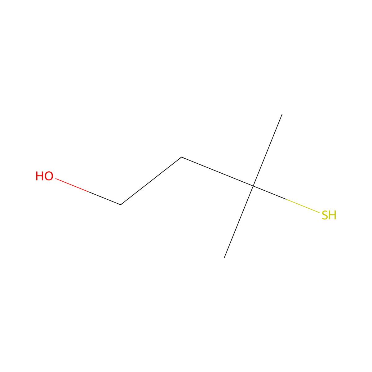 3-Mercapto-3-methyl-1-butanol molecular structure, CAS 34300-94-2