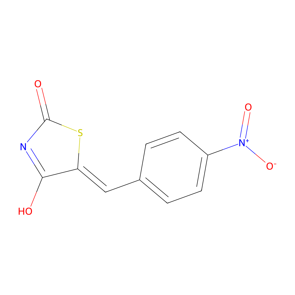 5-(4-Nitrobenzylidene)-1,3-thiazolidine-2,4-dione molecular structure, CAS 34301-40-1
