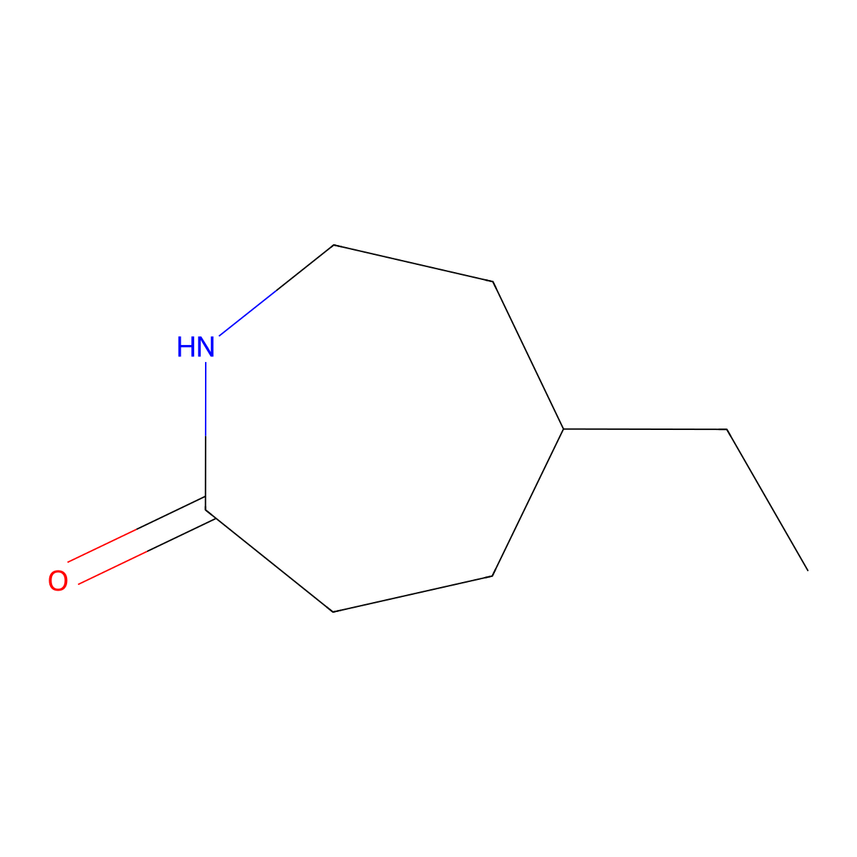 5-Ethylazepan-2-one molecular structure, CAS 34303-48-5