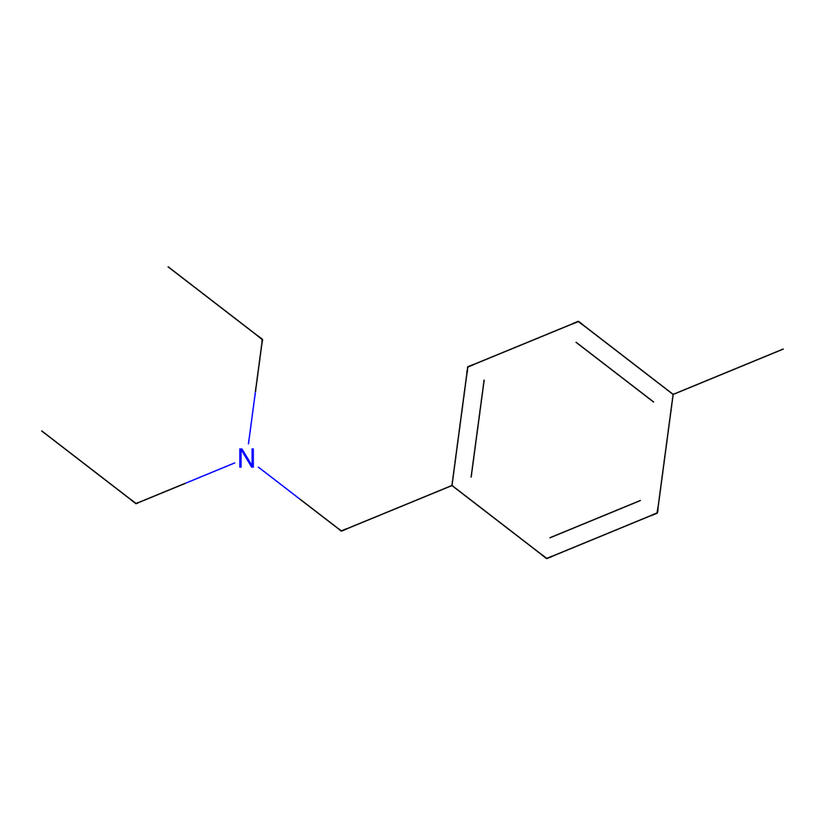 Diethyl(4-methylbenzyl)amine molecular structure, CAS 34306-01-9