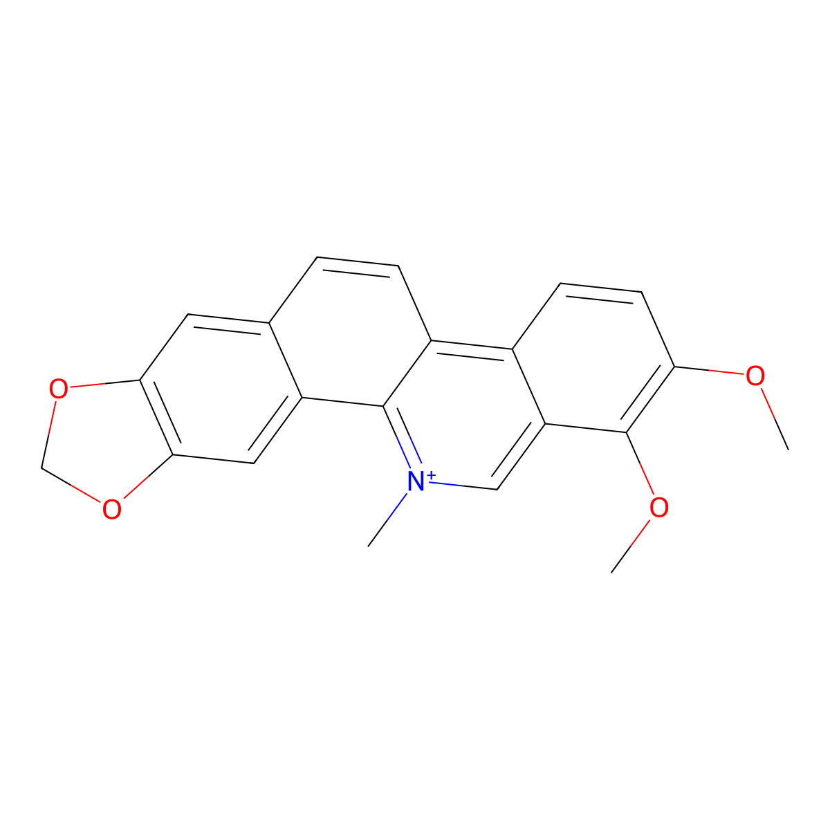 Chelerythrine molecular structure, CAS 34316-15-9