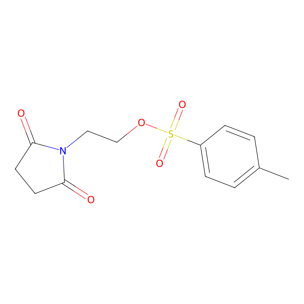 2-(2,5-Dioxopyrrolidin-1-yl)ethyl 4-methylbenzenesulfonate molecular structure, CAS 34316-50-2