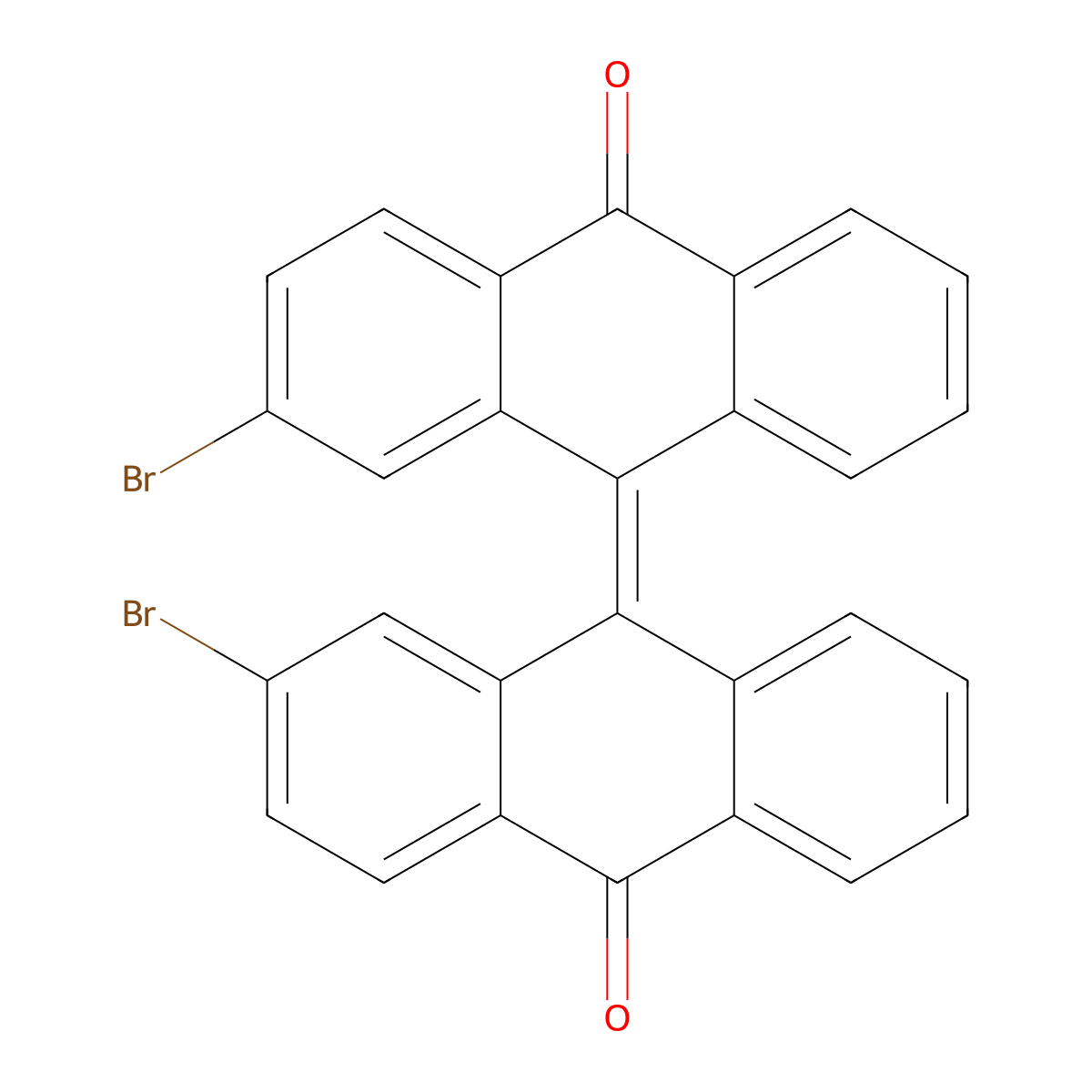 3-Bromo-10-(2-bromo-10-oxo-9(10H)-anthracenylidene)-9(10H)-anthracenone molecular structure, CAS 34316-54-6