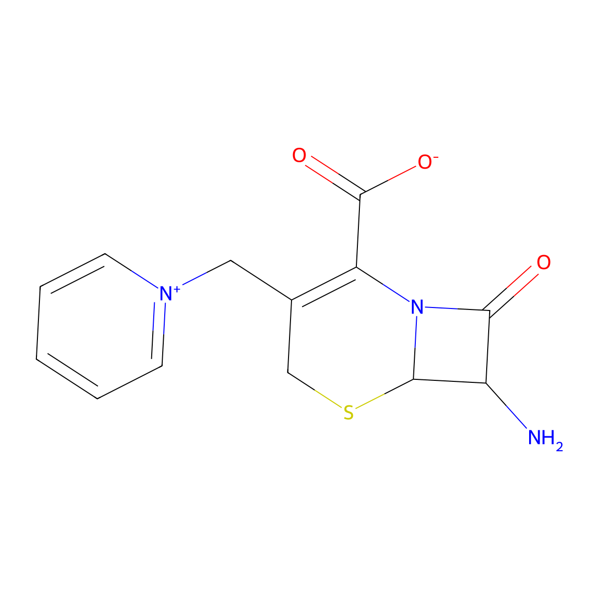 N-(7-Aminocephem-3-em-3-ylmethyl)pyridinium-4-carboxylate molecular structure, CAS 3432-88-0