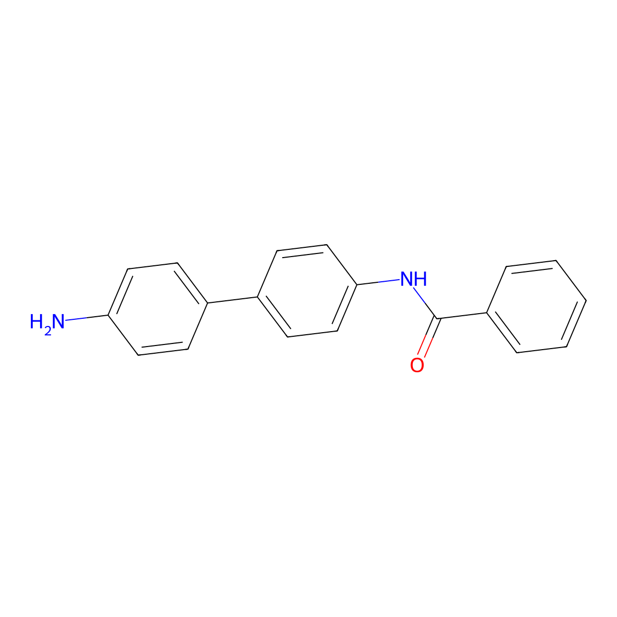 N-[4-(4-aminophenyl)phenyl]benzamide molecular structure, CAS 34320-14-4