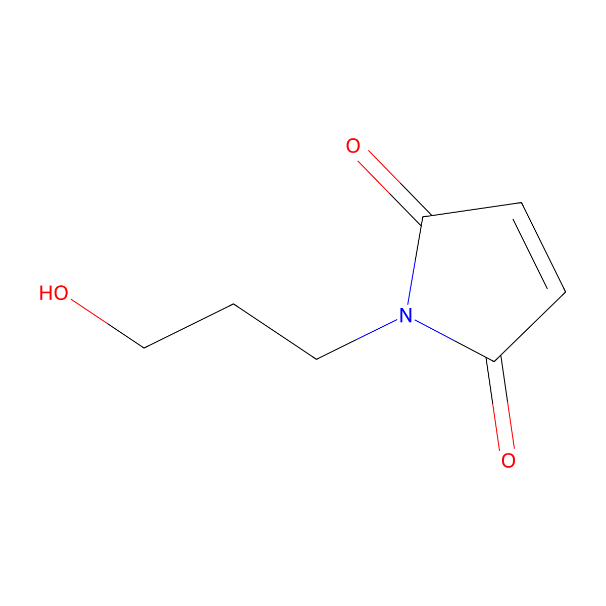 1-(3-hydroxypropyl)-2,5-dihydro-1H-pyrrole-2,5-dione molecular structure, CAS 34321-80-7