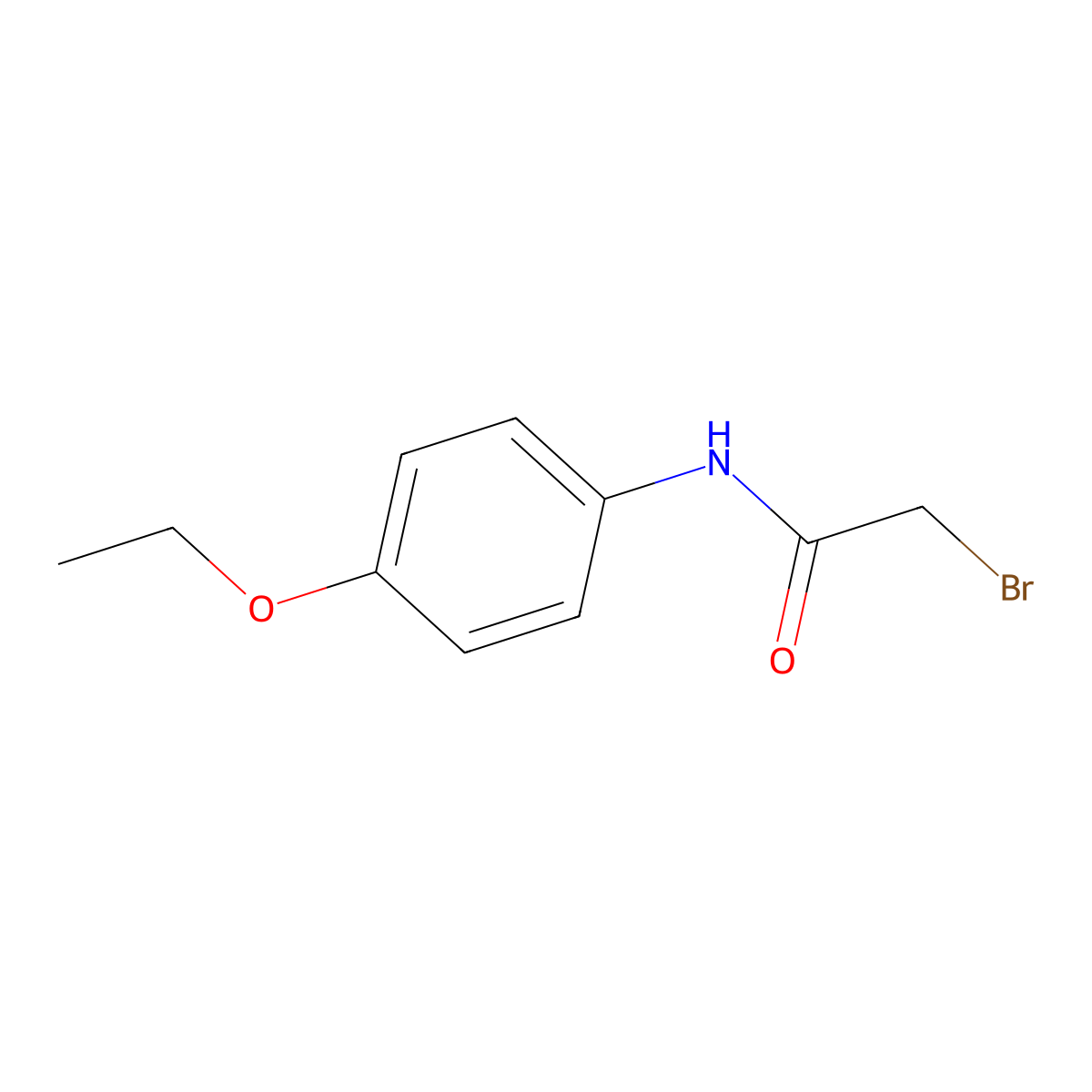 2-Bromo-N-(4-ethoxyphenyl)acetamide molecular structure, CAS 34325-71-8