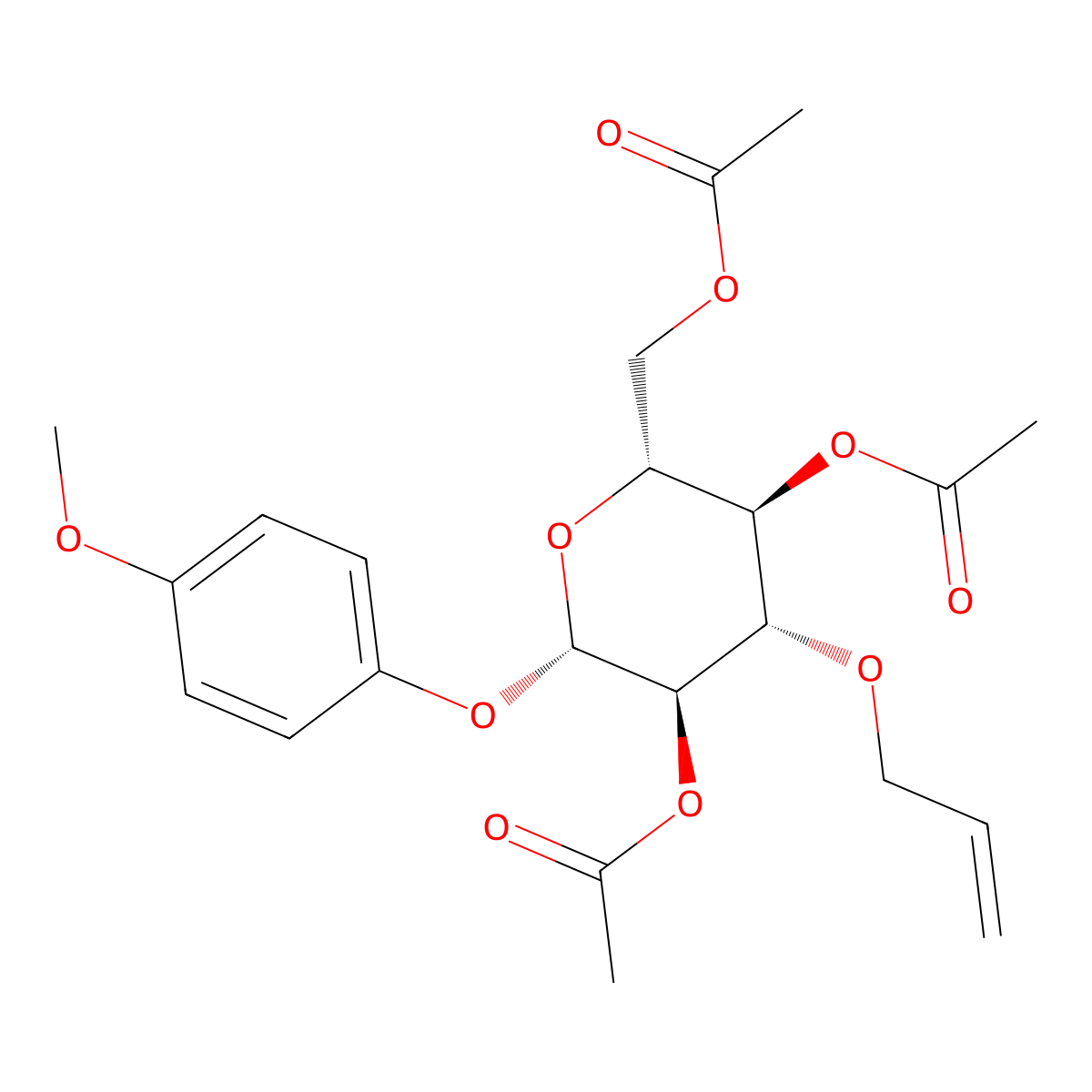 4-Methoxyphenyl 2,4,6-tri-O-acetyl-3-O-allyl-beta-D-galactopyranoside molecular structure, CAS 343254-39-7