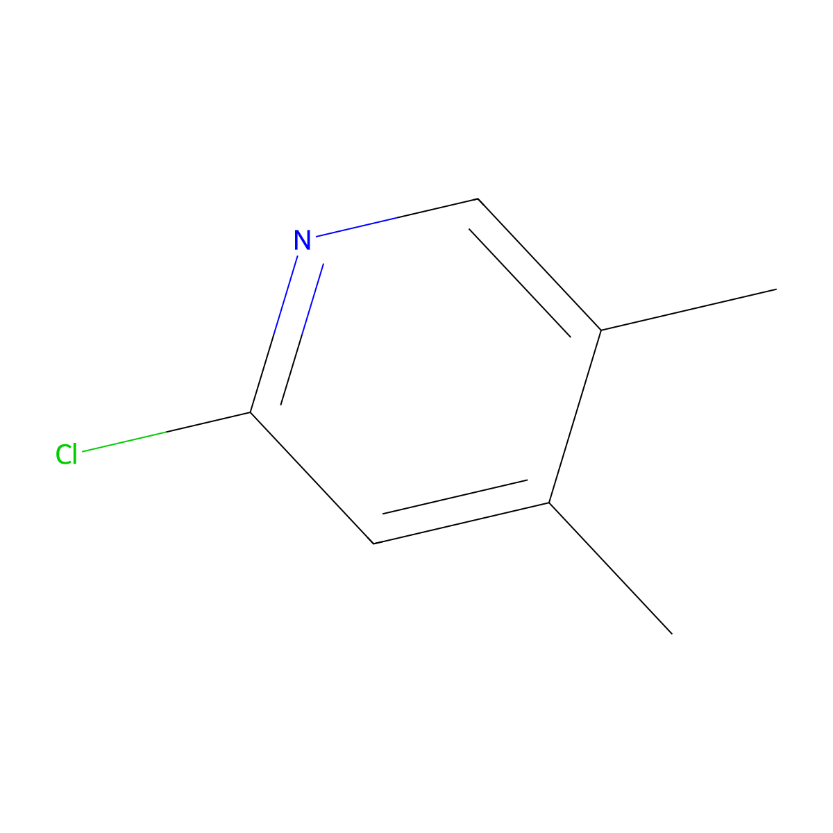 2-Chloro-4,5-dimethylpyridine molecular structure, CAS 343268-69-9