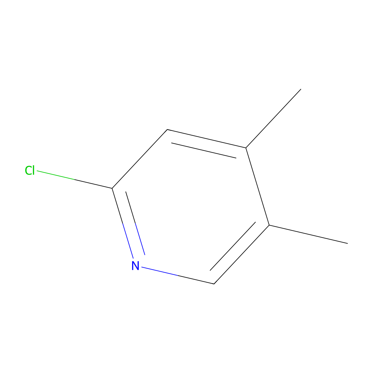 2-Chloro-4,5-dimethylpyridine molecular structure, CAS 343268-69-9