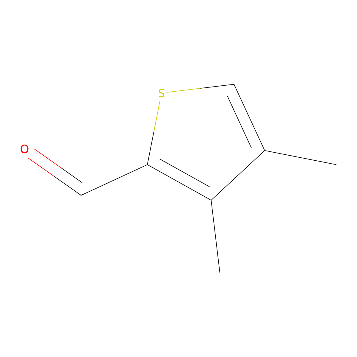 3,4-Dimethylthiophene-2-carbaldehyde molecular structure, CAS 343268-79-1