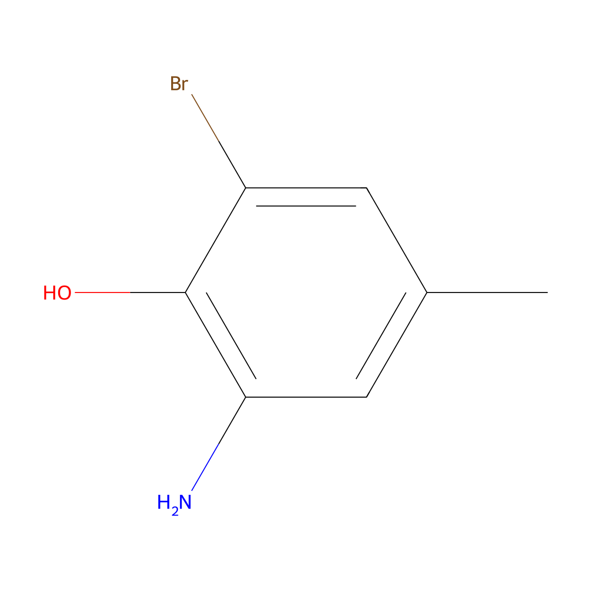 2-Amino-6-bromo-4-methylphenol molecular structure, CAS 343269-51-2