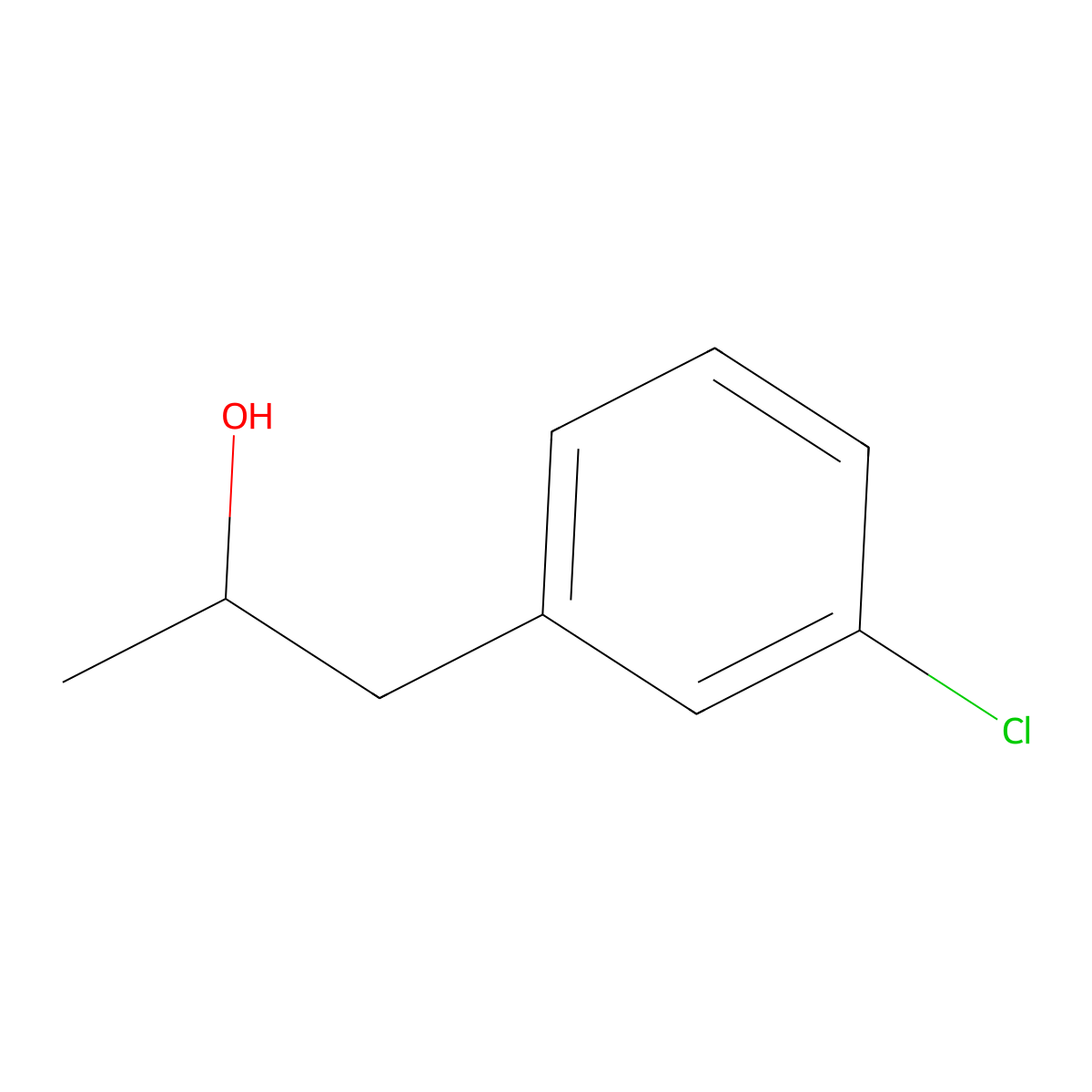 1-(3-Chlorophenyl)propan-2-ol molecular structure, CAS 343270-59-7