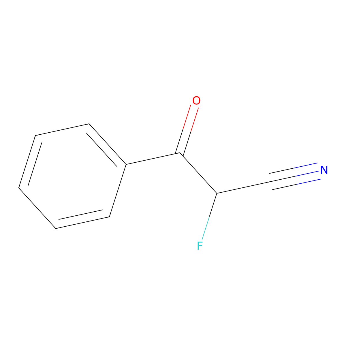 2-Fluoro-3-oxo-3-phenylpropanenitrile molecular structure, CAS 343271-85-2