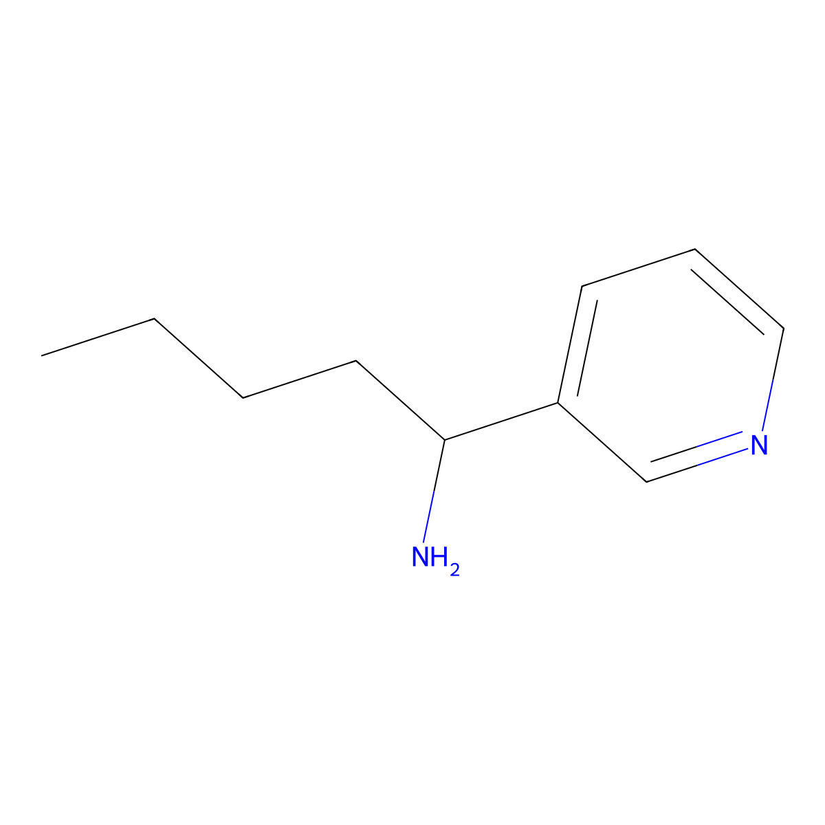 1-(Pyridin-3-yl)pentan-1-amine molecular structure, CAS 343271-89-6