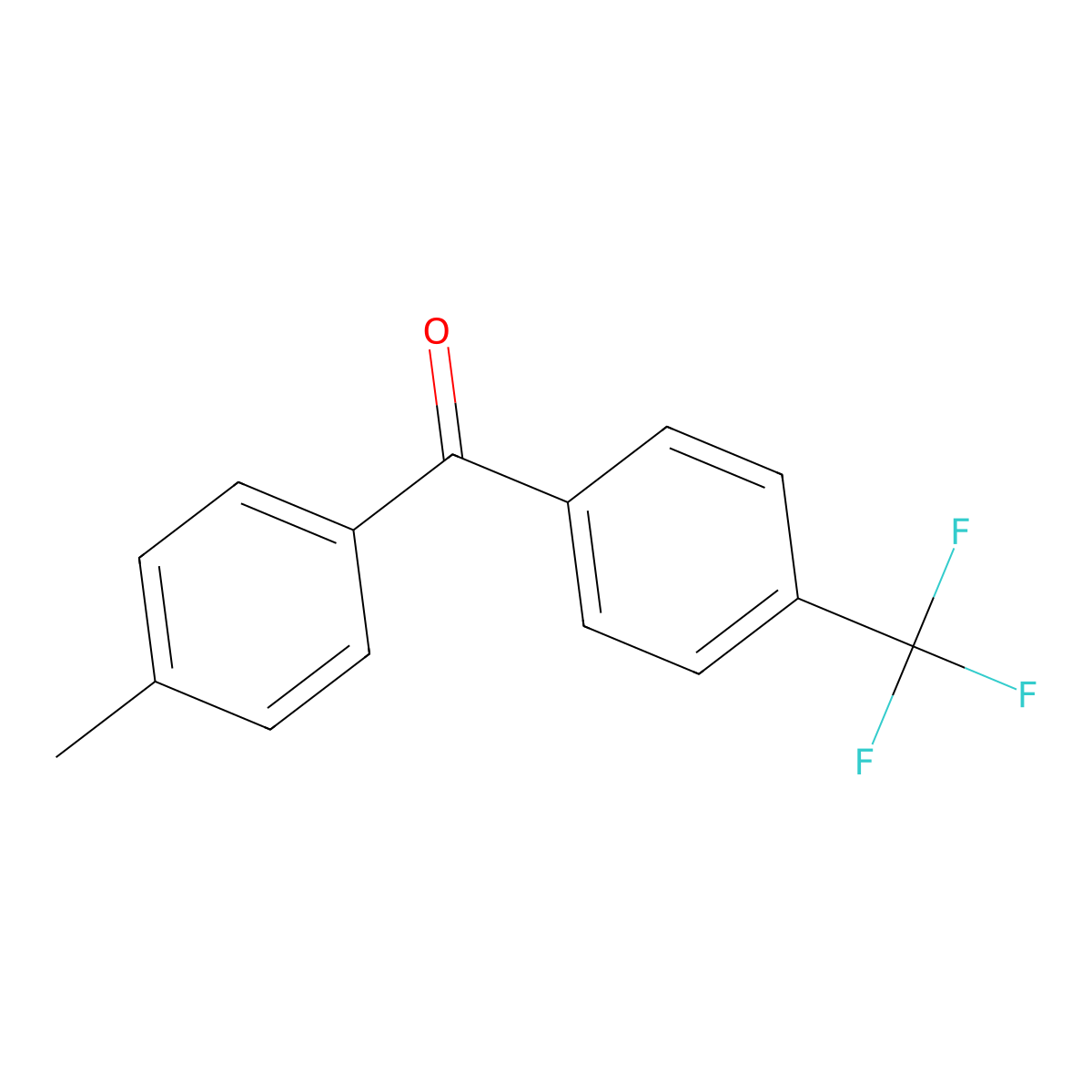 (4-Methylphenyl)[4-(trifluoromethyl)phenyl]methanone molecular structure, CAS 34328-30-8