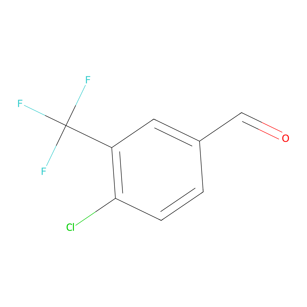 4-Chloro-3-(trifluoromethyl)benzaldehyde molecular structure, CAS 34328-46-6