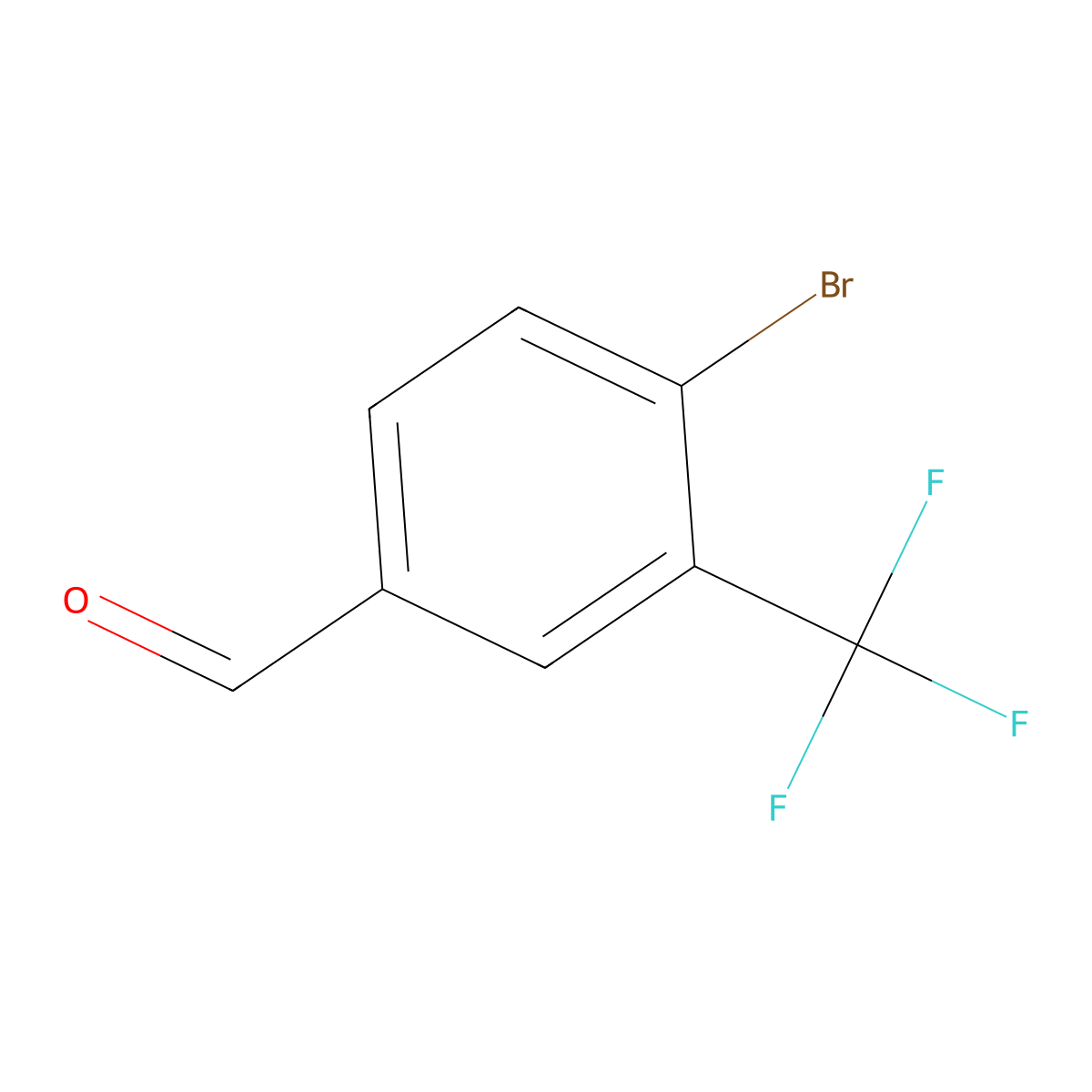 4-Bromo-3-(trifluoromethyl)benzaldehyde molecular structure, CAS 34328-47-7