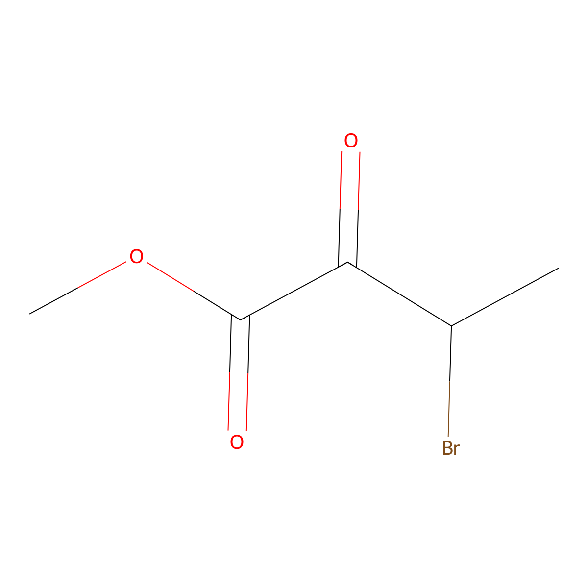 Methyl 3-bromo-2-oxobutanoate molecular structure, CAS 34329-73-2