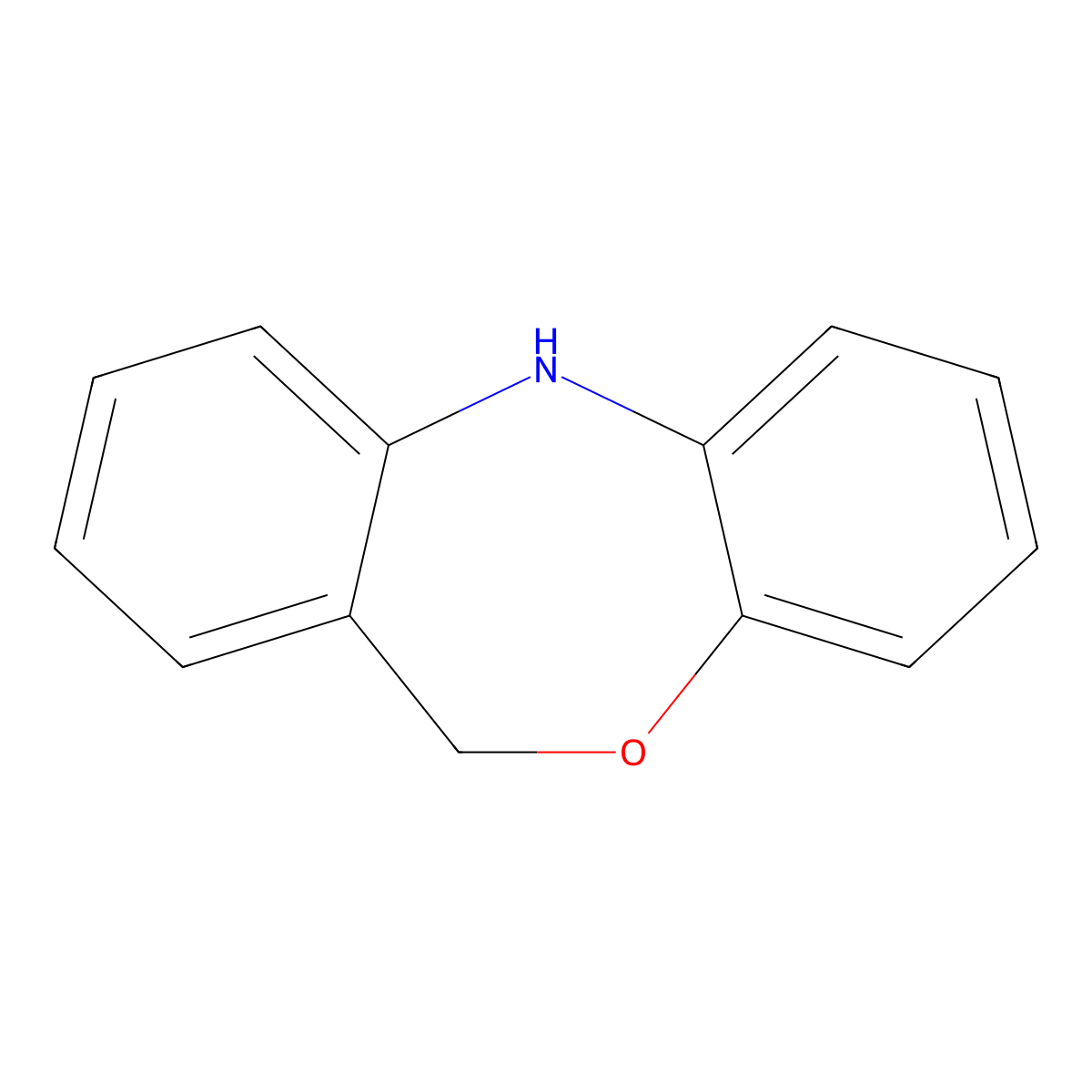 5,11-Dihydrodibenzo[b,e][1,4]oxazepine molecular structure, CAS 3433-74-7