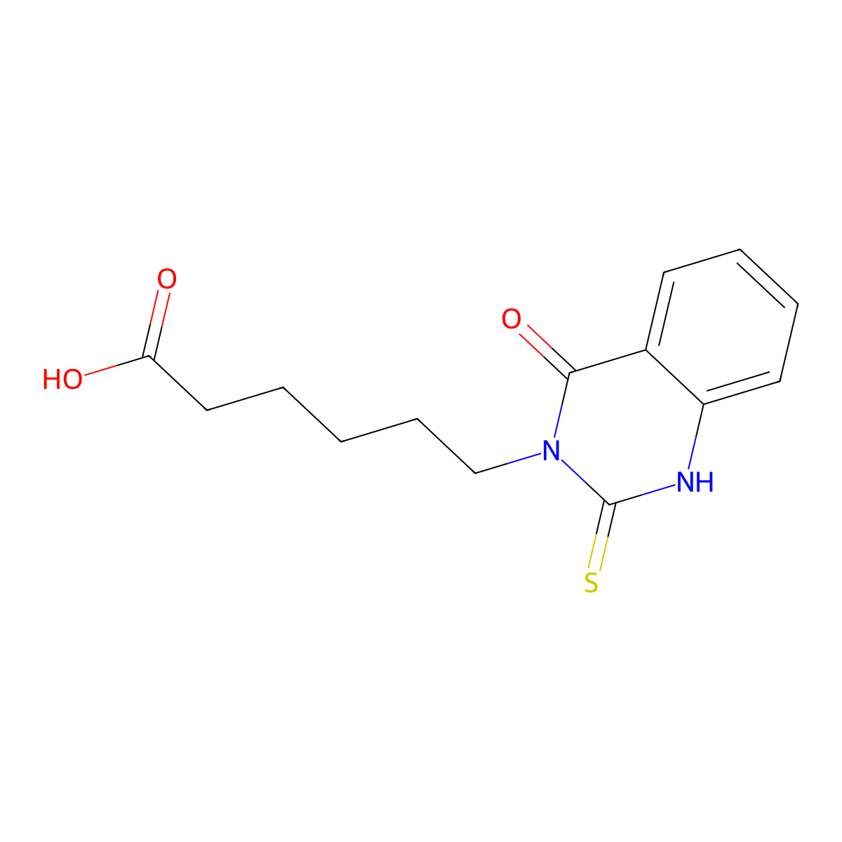 6-(4-oxo-2-thioxo-1,4-dihydroquinazolin-3(2H)-yl)hexanoic acid molecular structure, CAS 34330-08-0