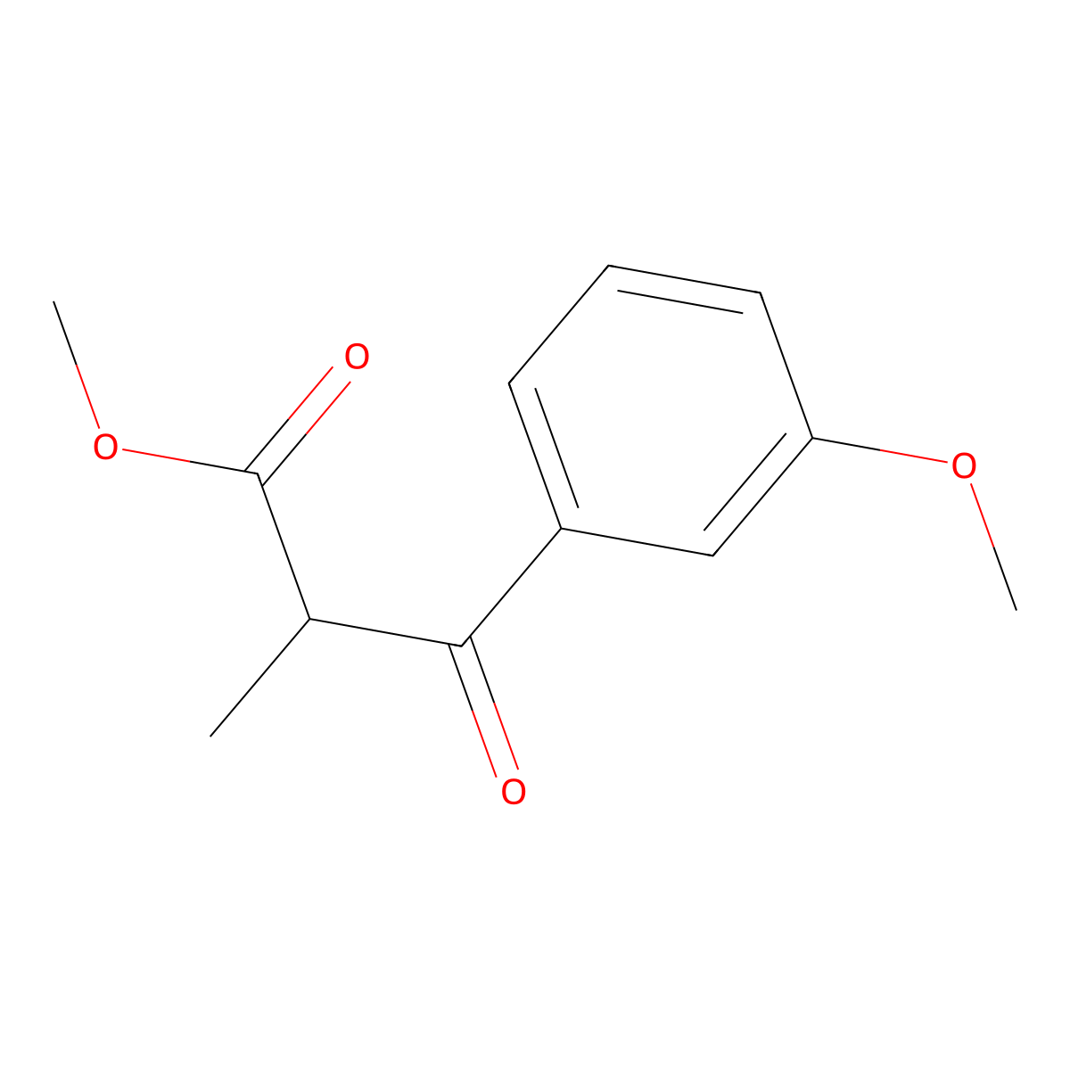 Methyl 3-(3-methoxyphenyl)-2-methyl-3-oxopropanoate molecular structure, CAS 343305-12-4