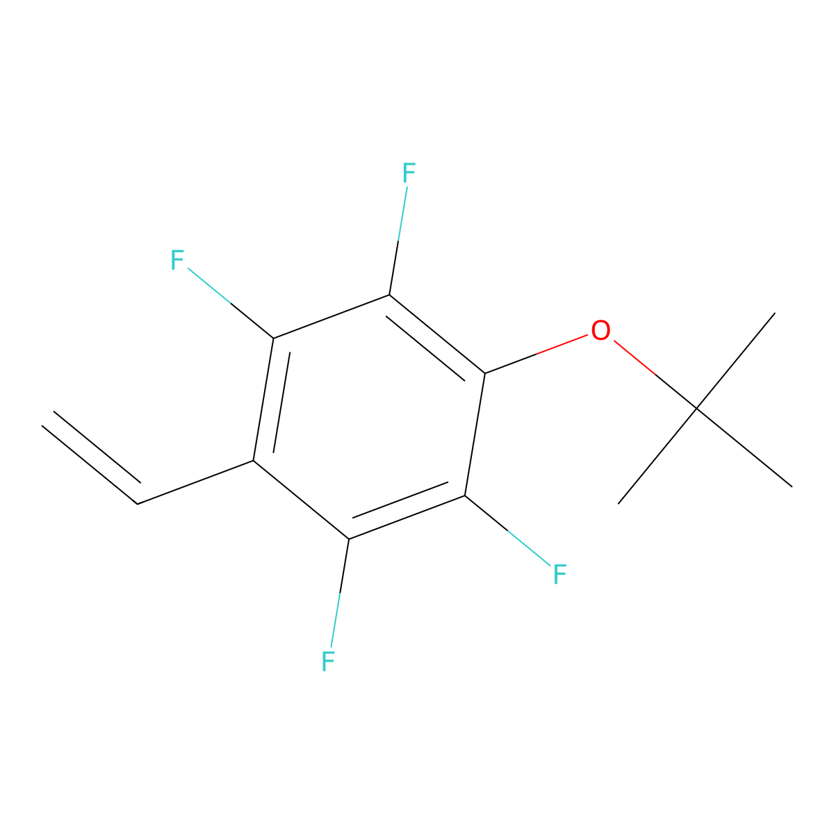 4-(tert-Butoxy)-2,3,5,6-tetrafluorostyrene molecular structure, CAS 343305-41-9