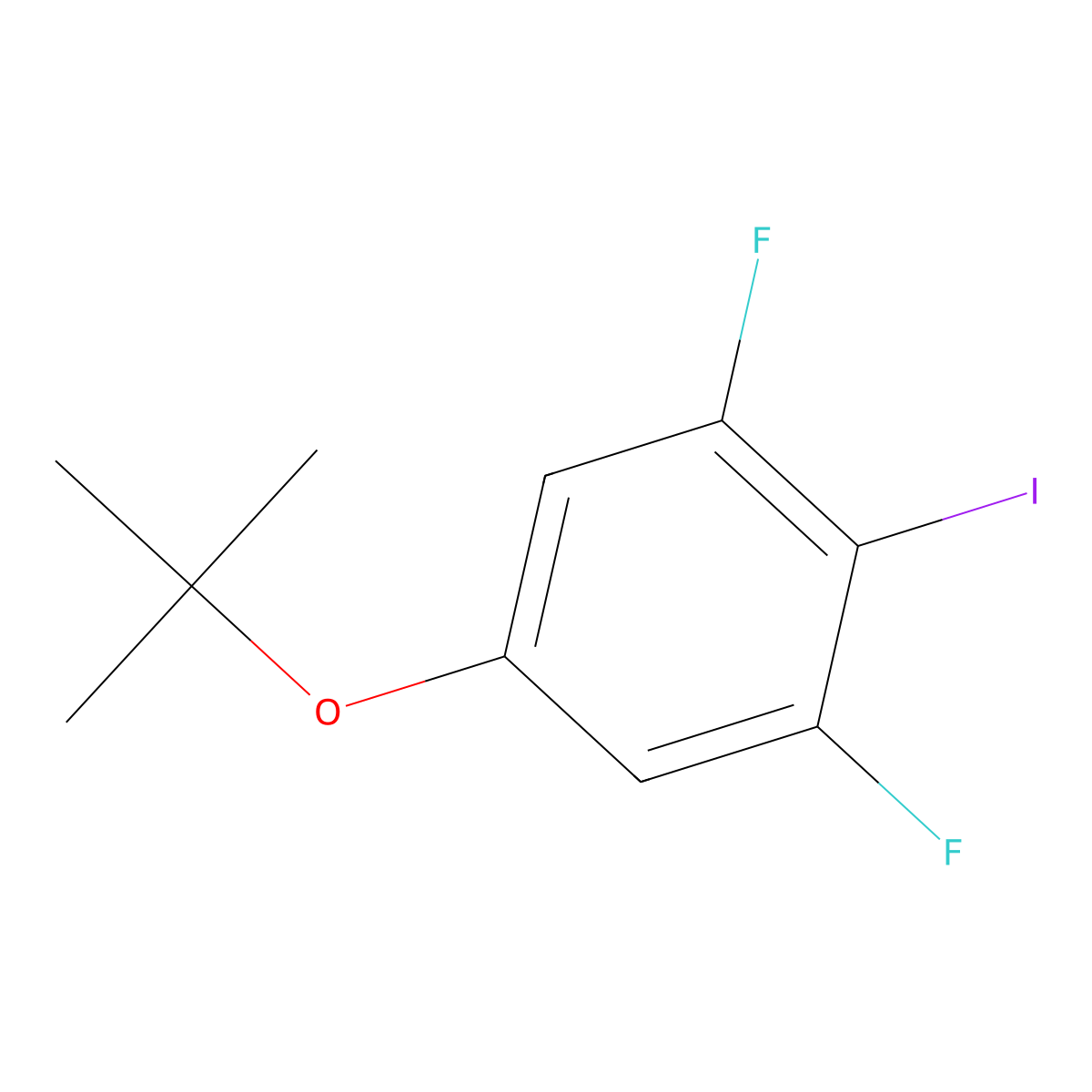 5-(tert-Butoxy)-1,3-difluoro-2-iodobenzene molecular structure, CAS 343305-45-3