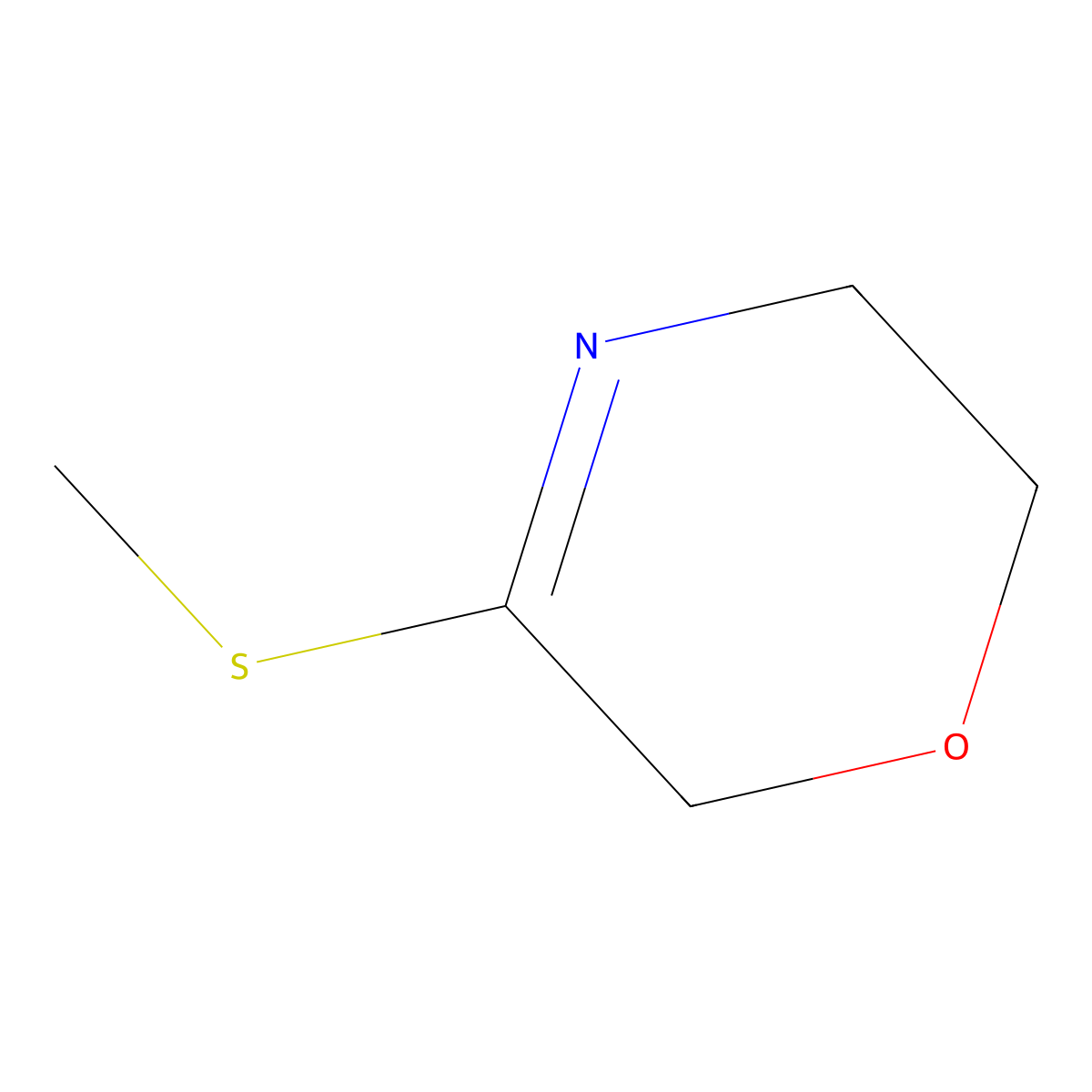 5-(Methylthio)-3,6-dihydro-2H-1,4-oxazine molecular structure, CAS 343307-36-8