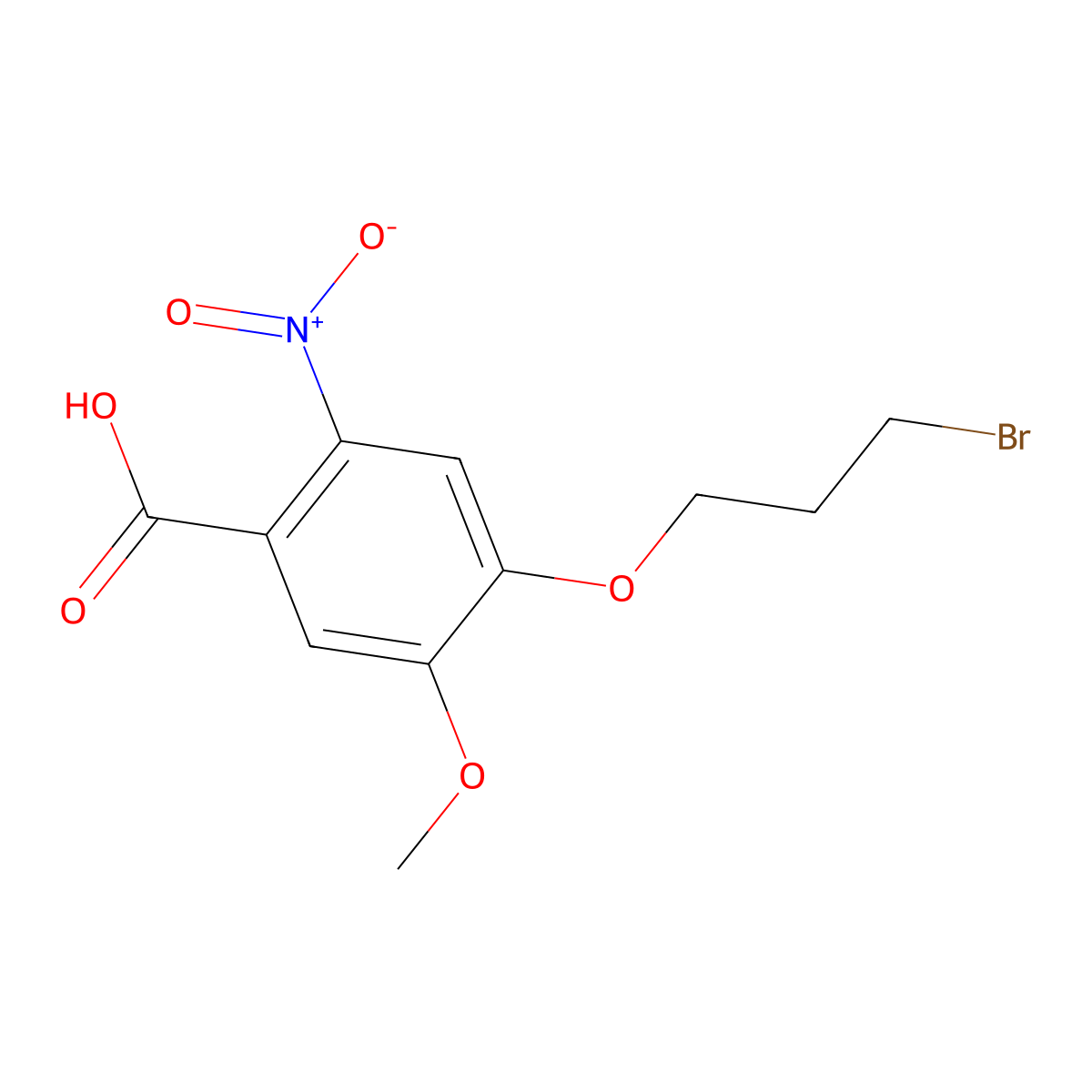4-(3-Bromopropoxy)-5-methoxy-2-nitrobenzoic acid molecular structure, CAS 343308-52-1