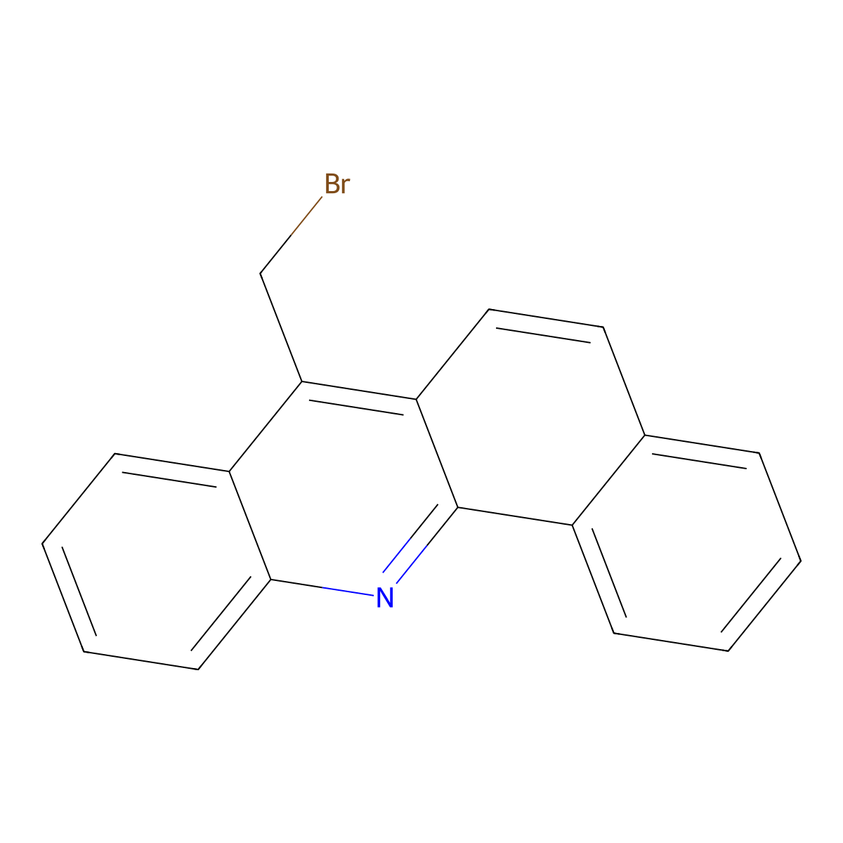 BENZ(c)ACRIDINE, 7-(BROMOMETHYL)- molecular structure, CAS 34331-99-2