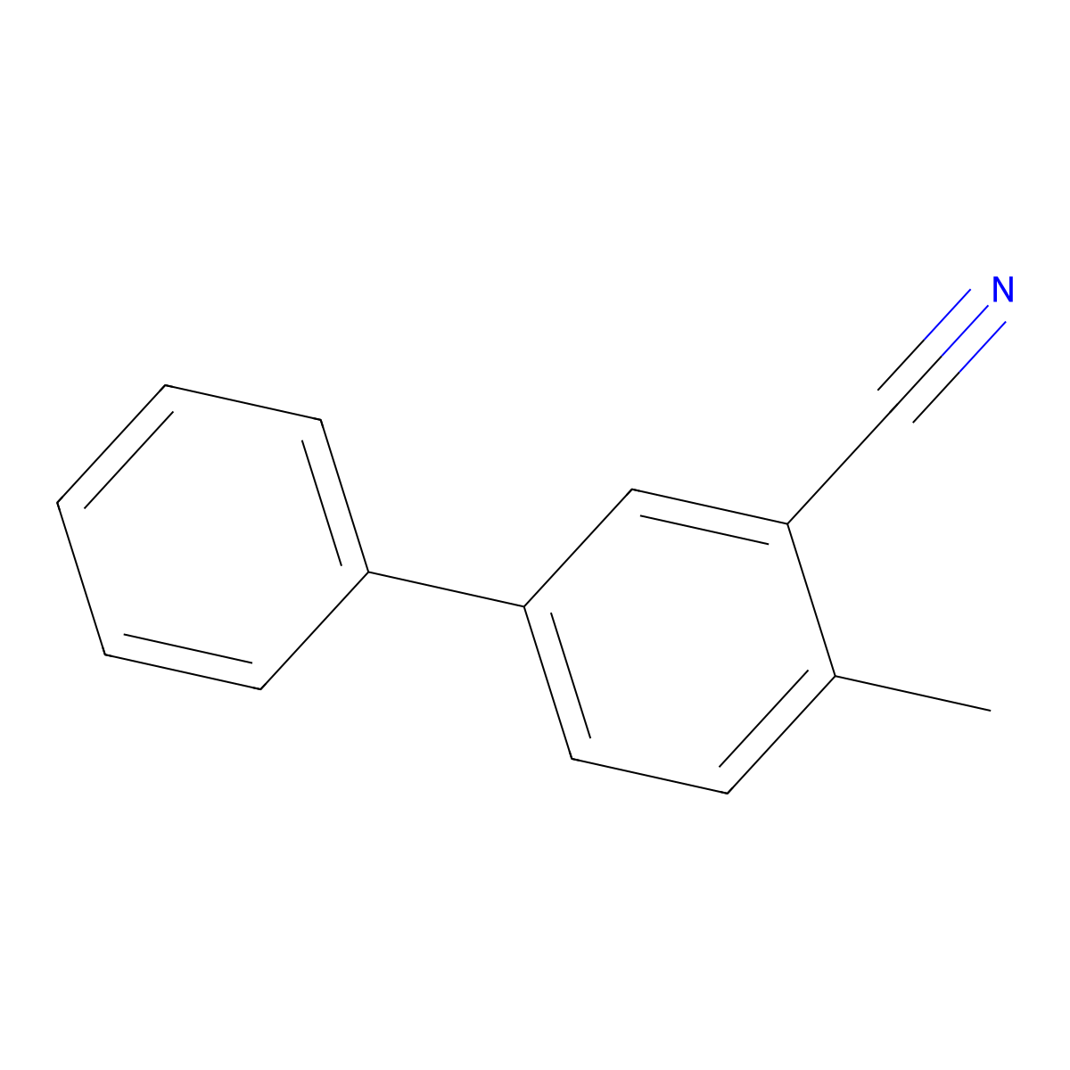 2-Methyl-5-phenylbenzonitrile molecular structure, CAS 343314-69-2