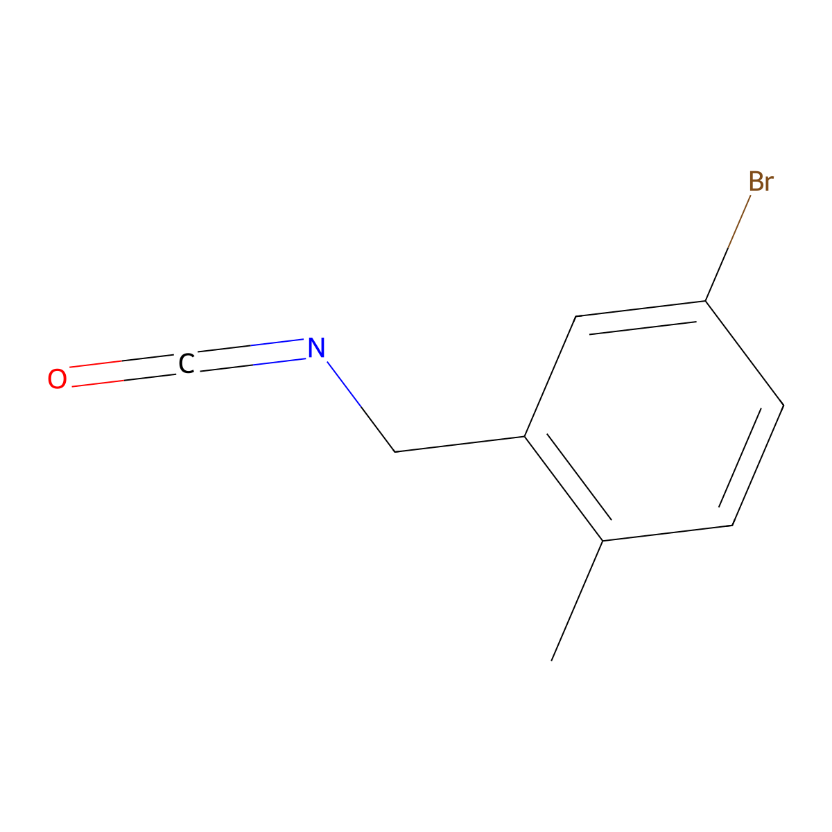 4-Bromo-2-(isocyanatomethyl)-1-methylbenzene molecular structure, CAS 343314-73-8