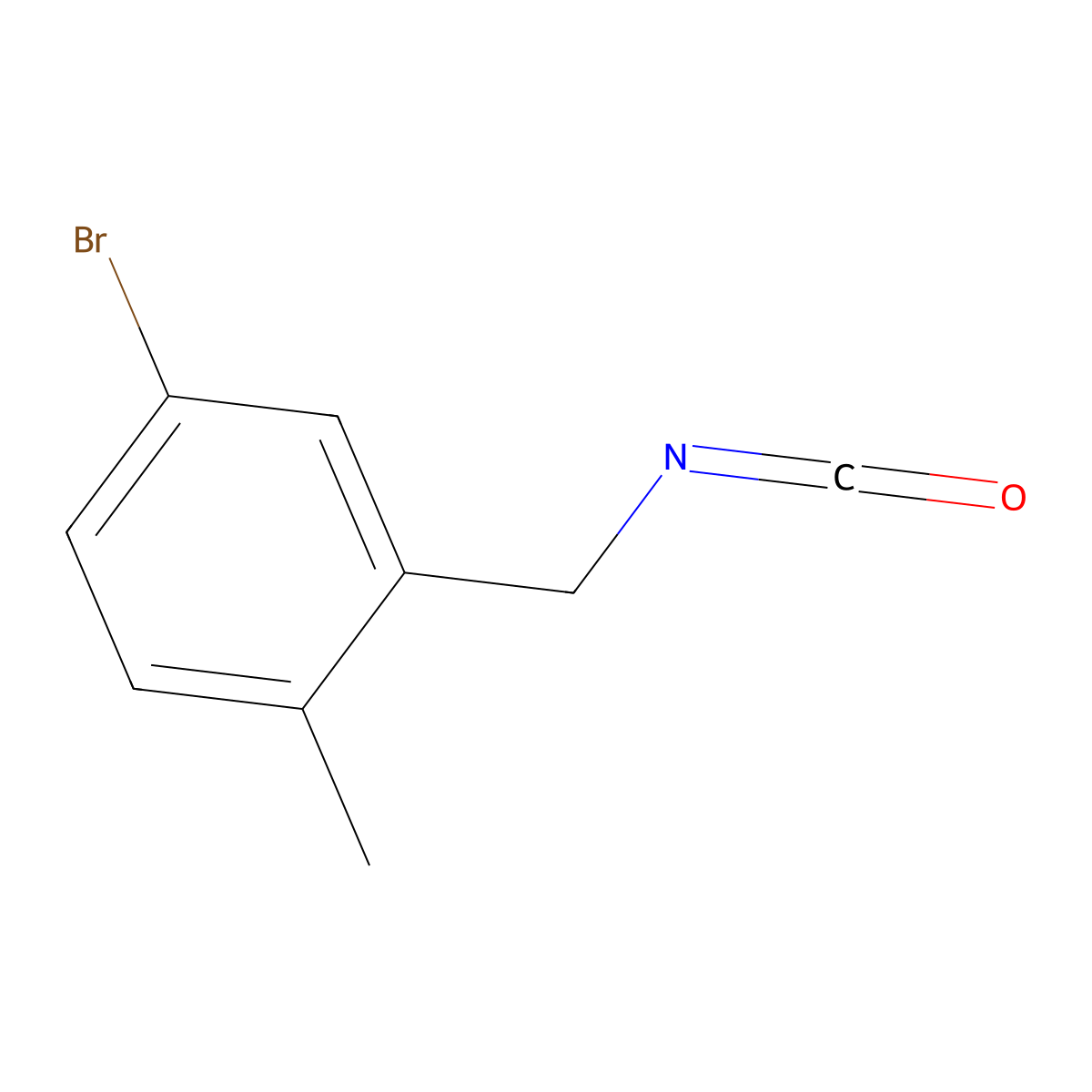 4-Bromo-2-(isocyanatomethyl)-1-methylbenzene molecular structure, CAS 343314-73-8