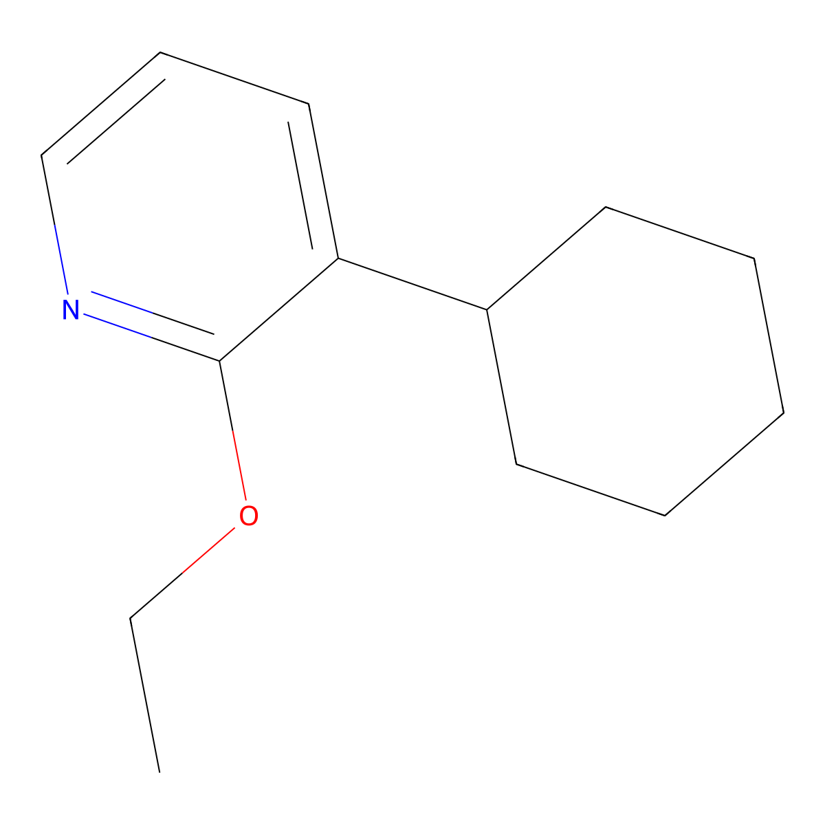 3-Cyclohexyl-2-ethoxypyridine molecular structure, CAS 343318-13-8