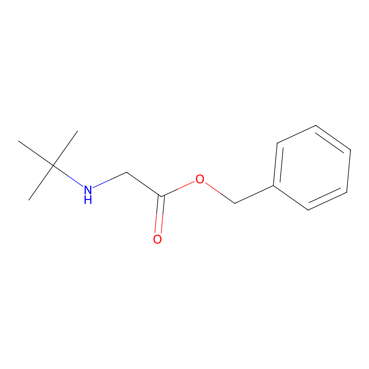 Benzyl 2-(tert-butylamino)acetate molecular structure, CAS 343319-03-9