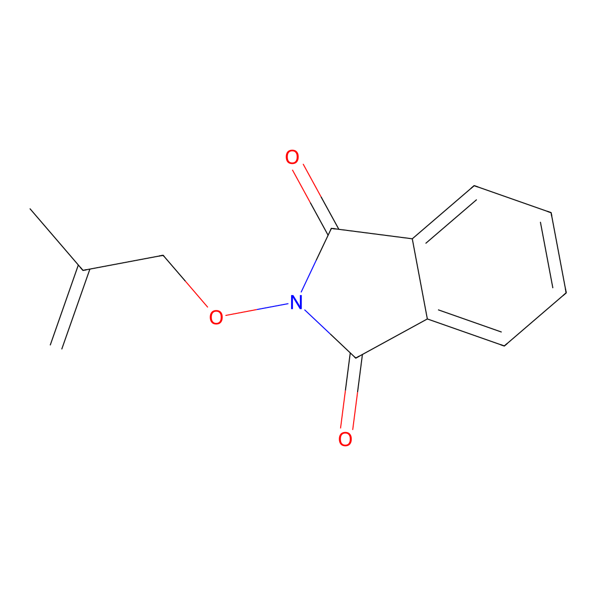 2-((2-methylprop-2-en-1-yl)oxy)-2,3-dihydro-1H-isoindole-1,3-dione molecular structure, CAS 343319-60-8