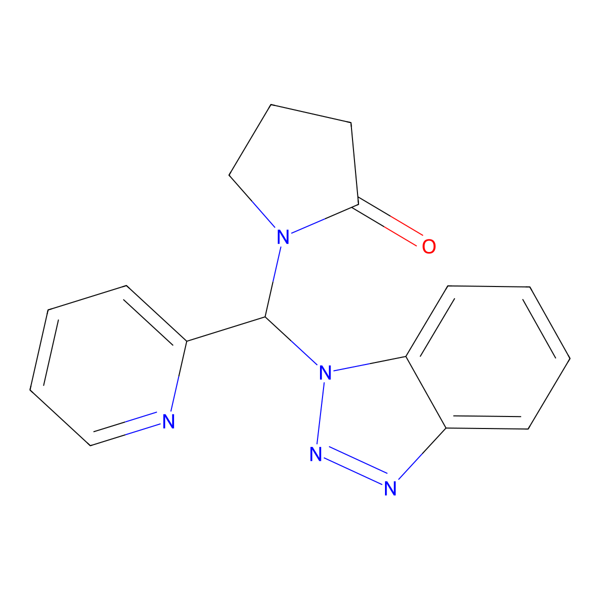1-[1H-1,2,3-Benzotriazol-1-yl(pyridin-2-yl)methyl]pyrrolidin-2-one molecular structure, CAS 343328-67-6