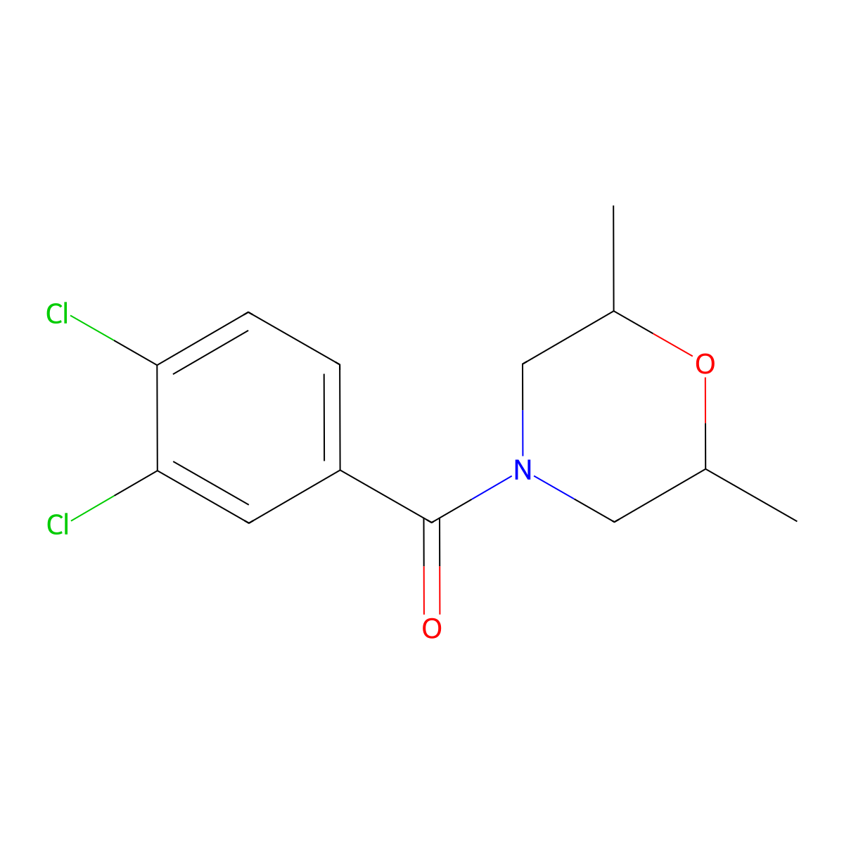 3,4-Dichlorophenyl 2,6-dimethylmorpholin-4-yl ketone molecular structure, CAS 34333-43-2