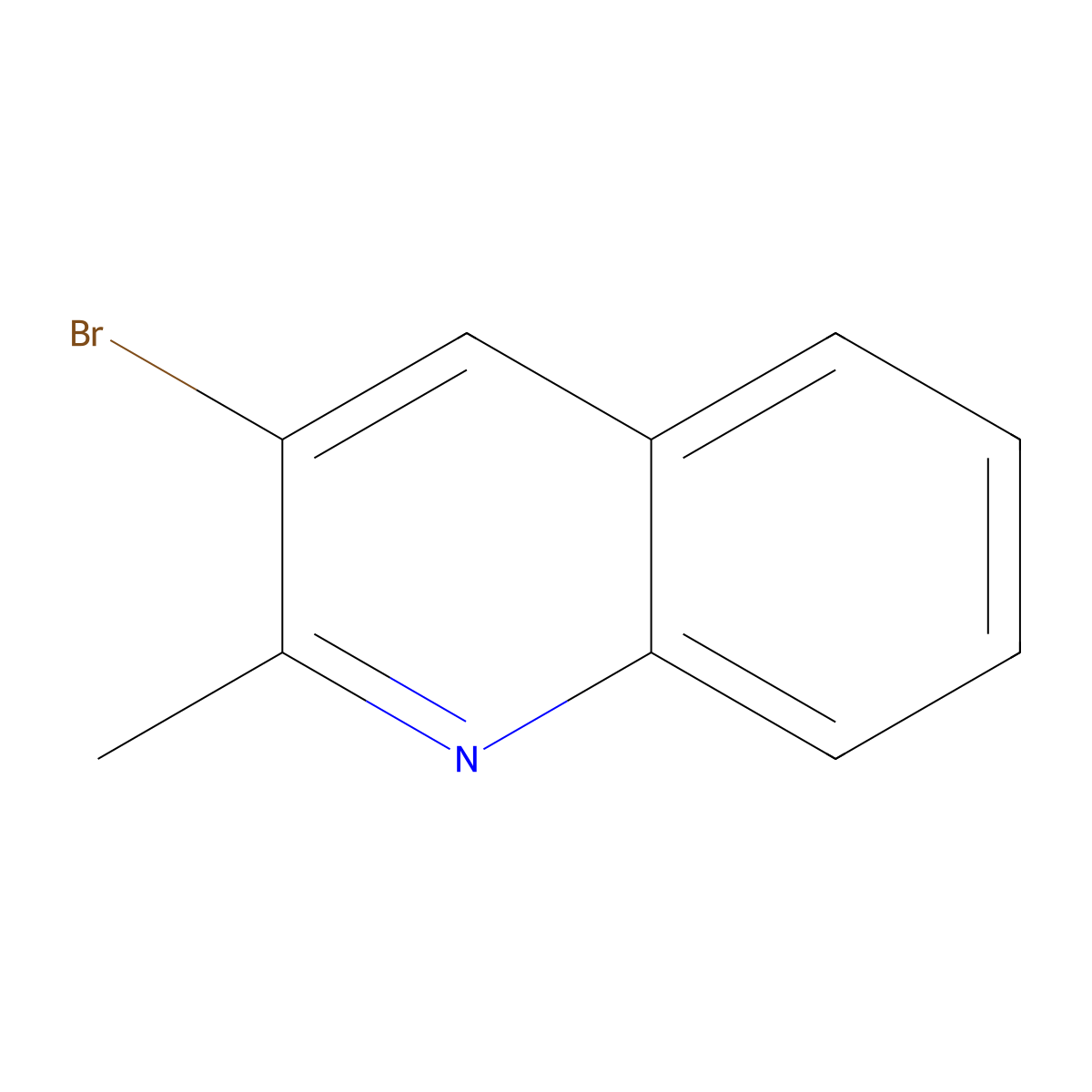 3-Bromo-2-methylquinoline molecular structure, CAS 343330-62-1