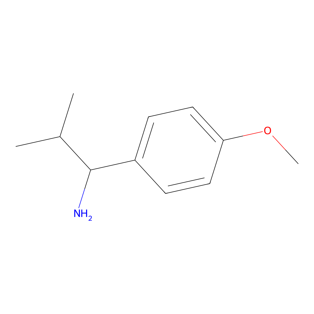 1-(4-Methoxyphenyl)-2-methylpropan-1-amine molecular structure, CAS 343331-42-0