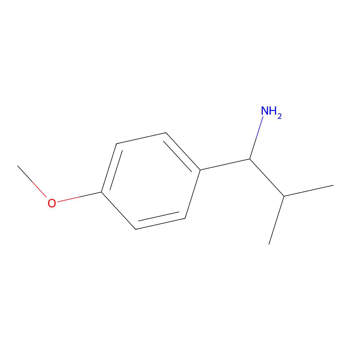 1-(4-Methoxyphenyl)-2-methylpropan-1-amine molecular structure, CAS 343331-42-0